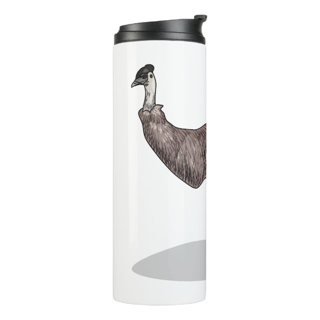 Garrafa Térmica Ilustração de desenho animado de aves da Emu (Giro à esquerda)