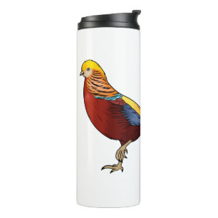 Garrafa Térmica ilustração de desenho animado de aves faisão do ou