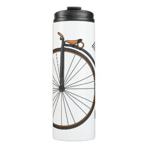 Garrafa Térmica Ilustração de desenho animado de bicicleta de alta