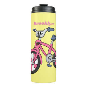 Garrafa Térmica Ilustração de desenho animado de bicicleta de cria
