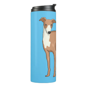 Garrafa Térmica Ilustração de desenho animado de cão Greyhound