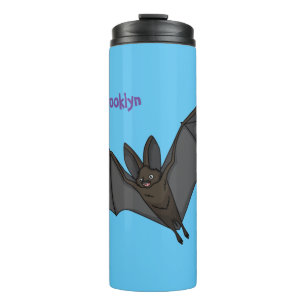 Garrafa Térmica Ilustração de desenho animado de morcegos grande