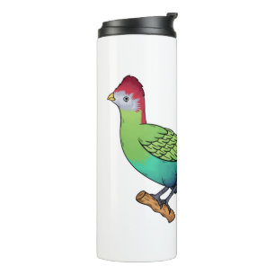 Garrafa Térmica Ilustração de desenho animado de pássaro turaco co