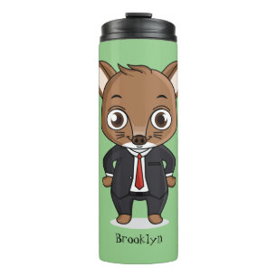 Garrafa Térmica Ilustração de desenho animado de rato bonito