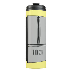 Garrafa Térmica Ilustração de desenho animado do frigorífico franc