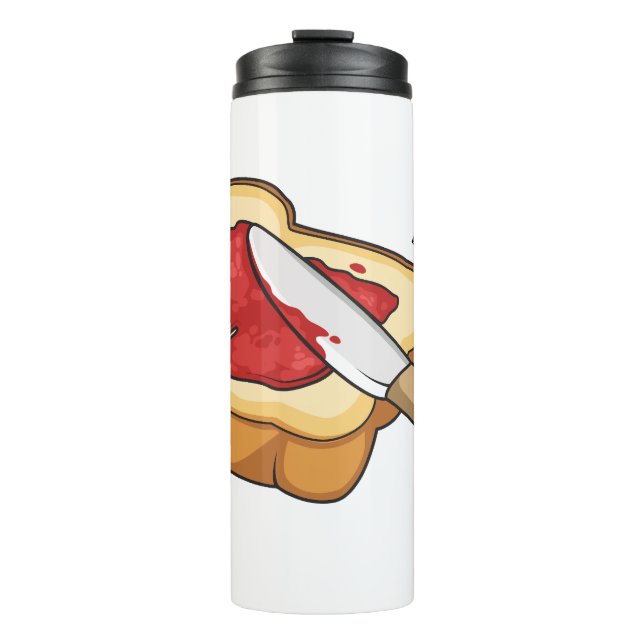 Garrafa Térmica Ilustração de desenho em papel e emperramento (Frente)