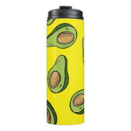 Garrafa Térmica Ilustração de Fruta Amarela Vibrante - Isolada