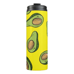Garrafa Térmica Ilustração de Fruta Amarela Vibrante - Isolada