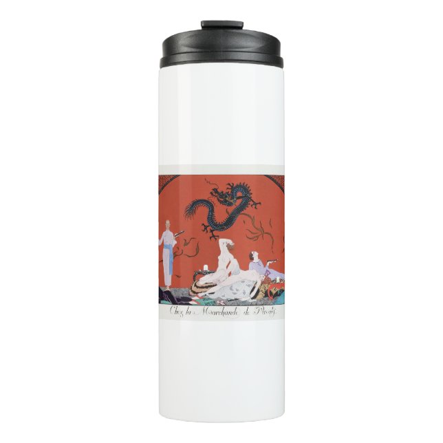 Garrafa Térmica Ilustração de moda Chez la Marchande de Pavots (Frente)