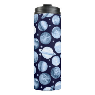 Garrafa Térmica Ilustração de padrão de aquarela da galáxia es