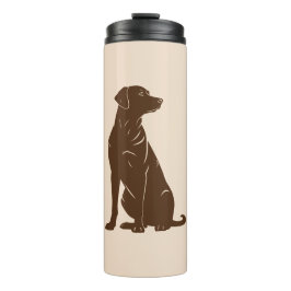 Garrafa Térmica ilustração de silhueta de labrador preto Tapete de