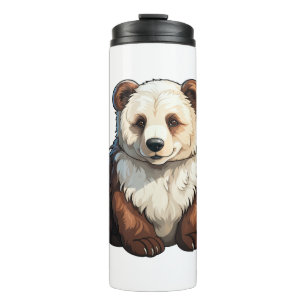 Garrafa Térmica Ilustração de urso de desenho animado