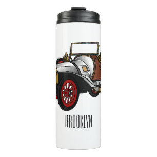Garrafa Térmica Ilustração do desenho animado Classic car 1920