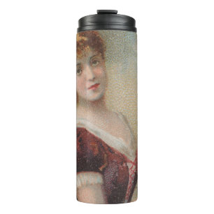 Garrafa Térmica Ilustração Elegante de Dia dos Namorados Antigo, 1