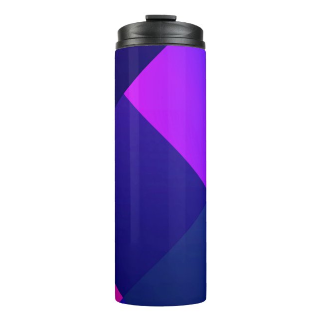 Garrafa Térmica Ilustração em branco e roxo (Frente)