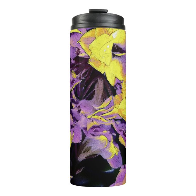 Garrafa Térmica Ilustração - Planta Amarela de Kalanchoe (Frente)