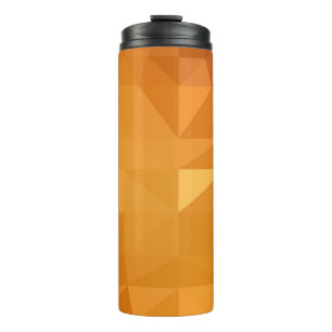 Garrafa Térmica Ilustração poligonal cor de laranja claro, que con