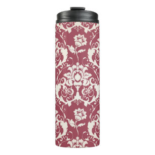 Garrafa Térmica Ilustração. Textura de luxo. Barroco, costura Dama