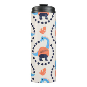 Garrafa Térmica Ilustração visual de padrão sem costura com um di