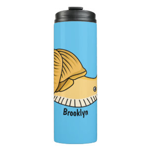 Garrafa Térmica Imagem de desenho animado de caracol amarelo-bonit