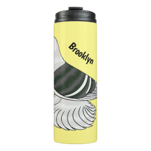 Garrafa Térmica Imagem de desenho animado do pombo-escudo-saxão