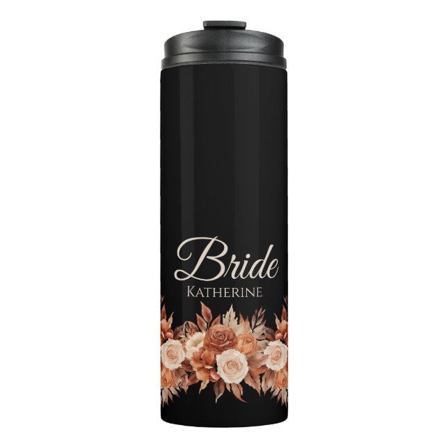 Garrafa Térmica Imagem de outono de Watercolor - Bride (Frente)