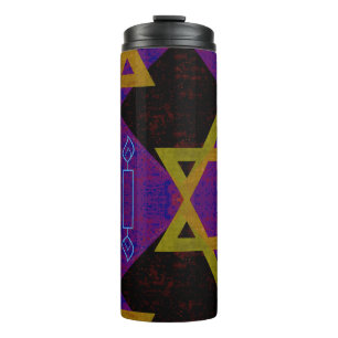Garrafa Térmica Imagem temática de Hanukkah da SlipperyJoe's amare
