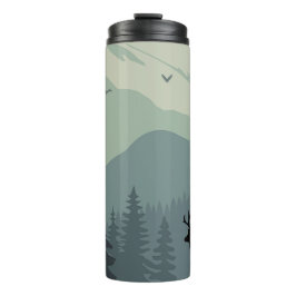 Garrafa Térmica Imagens Vintage da Paisagem de Montana