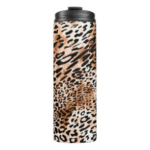 Garrafa Térmica Impressão Afro-Leopardo Invisível