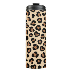 Garrafa Térmica Impressão Animal, Leopardo Castanho, Manchas de Ch