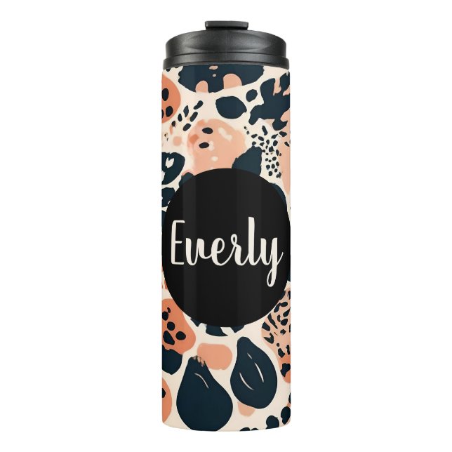 Garrafa Térmica Impressão Animal Personalizada de Guepardo Leopard (Frente)