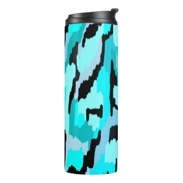 Garrafa Térmica Impressão de Abstrato preto e branco (Giro à esquerda)