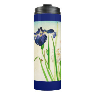 Garrafa Térmica Impressão de Aquarela Iris Japonês