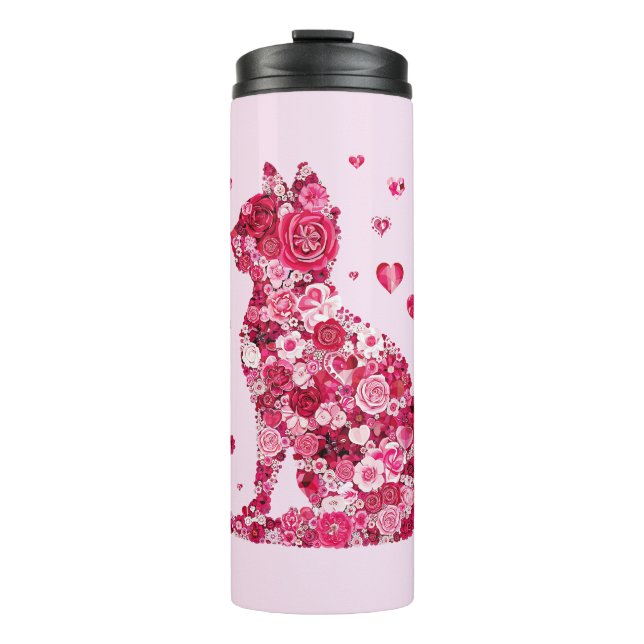 Garrafa Térmica Impressão de Canvas de  de Silhouette ArtFaux de C (Frente)