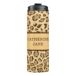 Garrafa Térmica Impressão de Paw Safari Selvagem Personalizável