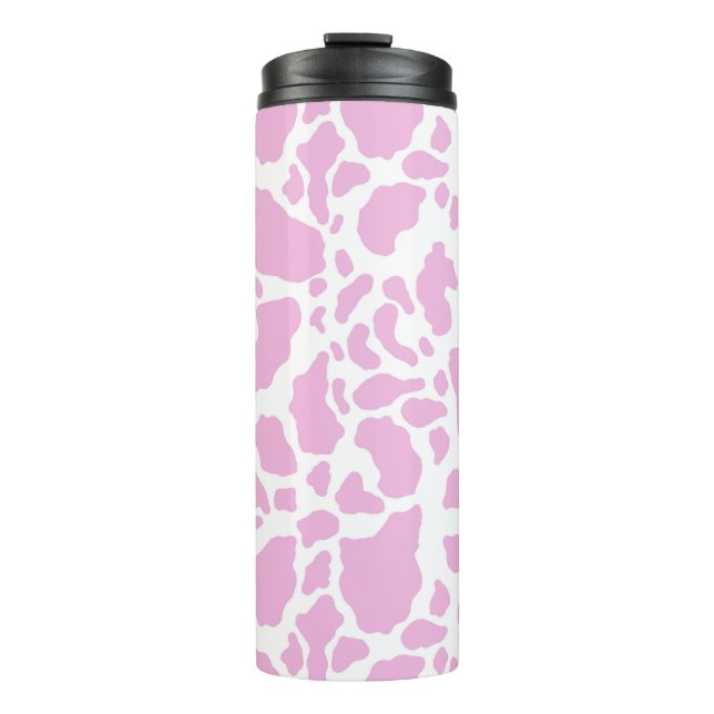 Garrafa Térmica Impressão de Vaca Rosa (Frente)