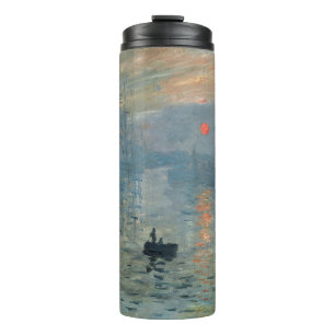 Garrafa Térmica Impressão Monet Sunrise Pintura Levante Solo