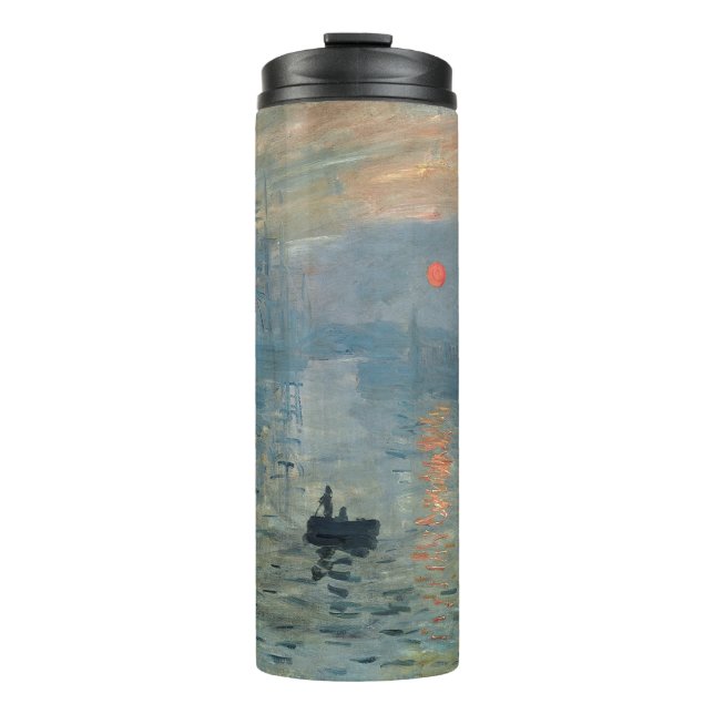 Garrafa Térmica Impressão Monet Sunrise Pintura Levante Solo (Frente)