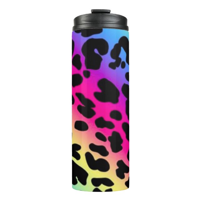 Garrafa Térmica Impressão Rainbow Lepard (Frente)