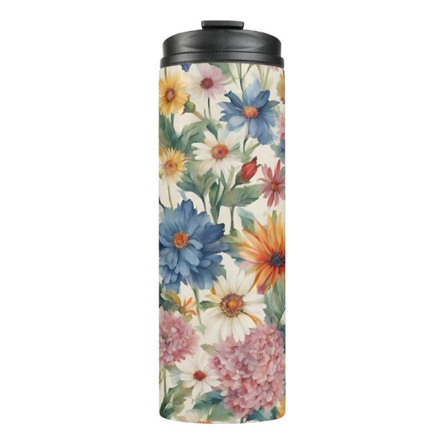 Garrafa Térmica Incrível Flores de Jardim de Verão (Frente)