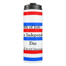 Garrafa Térmica Independência do azul vermelho Dia 4 de julho