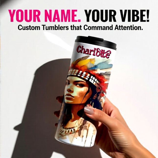 Garrafa Térmica Índia impressionante: Aguarela Sepia Warbon (Criador carregado)