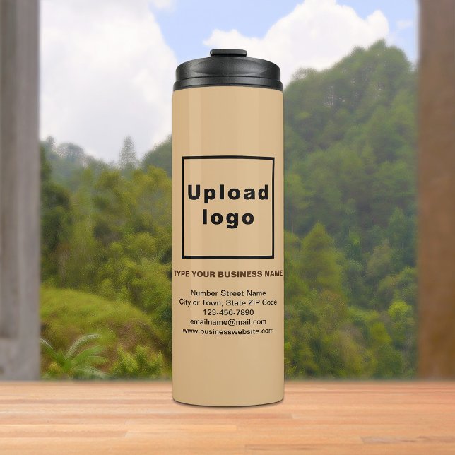 Garrafa Térmica Informações Comerciais Tumbler Térmico Castanho Cl (Build brand name awareness. Your business brand on light brown thermal tumbler.)
