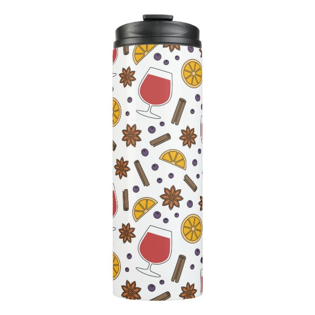 Garrafa Térmica Ingredientes de vinho tinto de Natal (Frente)