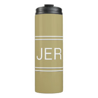Iniciais monogramados Viagem Drinkware Dourado Whi
