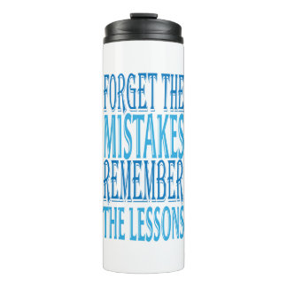 Garrafa Térmica Inspiration Words "forget the mistakes" Tumbler