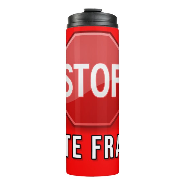Garrafa Térmica Interromper Fraude De Votação (Frente)