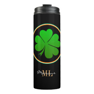 Garrafa Térmica Irish Flag, Lucky Clover monograma, Irlanda