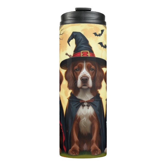 Garrafa Térmica Irish Red Setter Dogs Pumpkin Halloween Engraçado (Frente)
