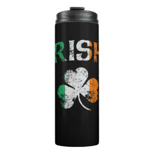 Garrafa Térmica Irish Shamrock Ireland Flag Dia de São Patrício Vi